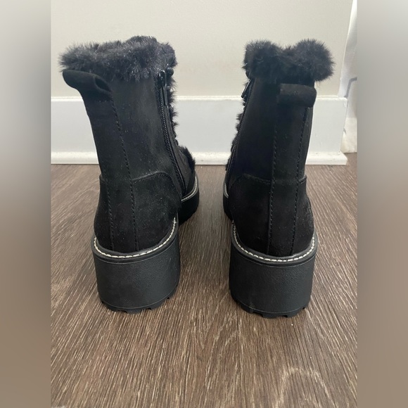 Women’s Madden Girl Furry Combat Boots. Color- Black. - Picture 10 of 13